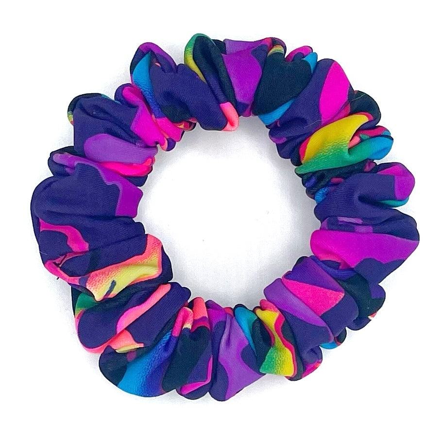 Rainbow Leopard Print Skinny Scrunchie