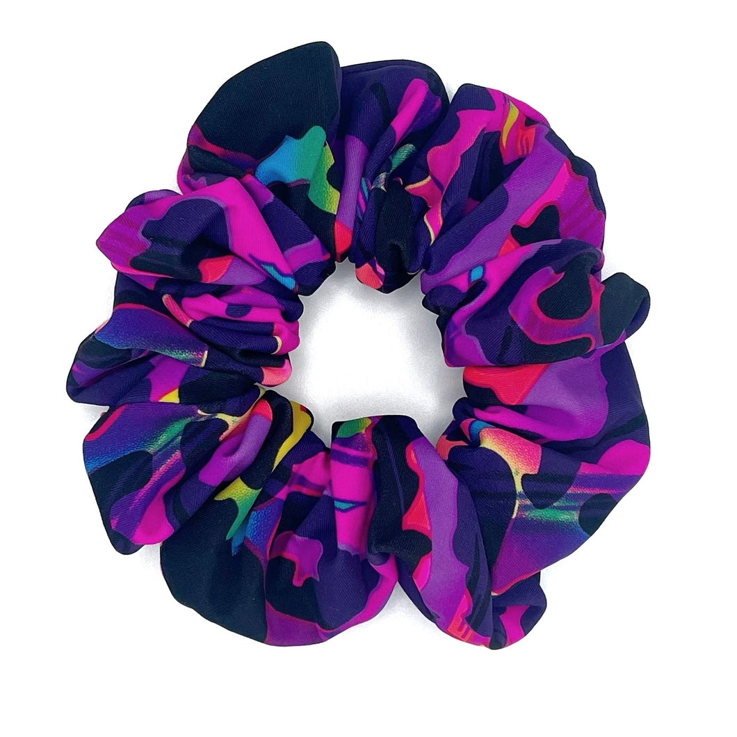 Rainbow Leopard Print Scrunchie